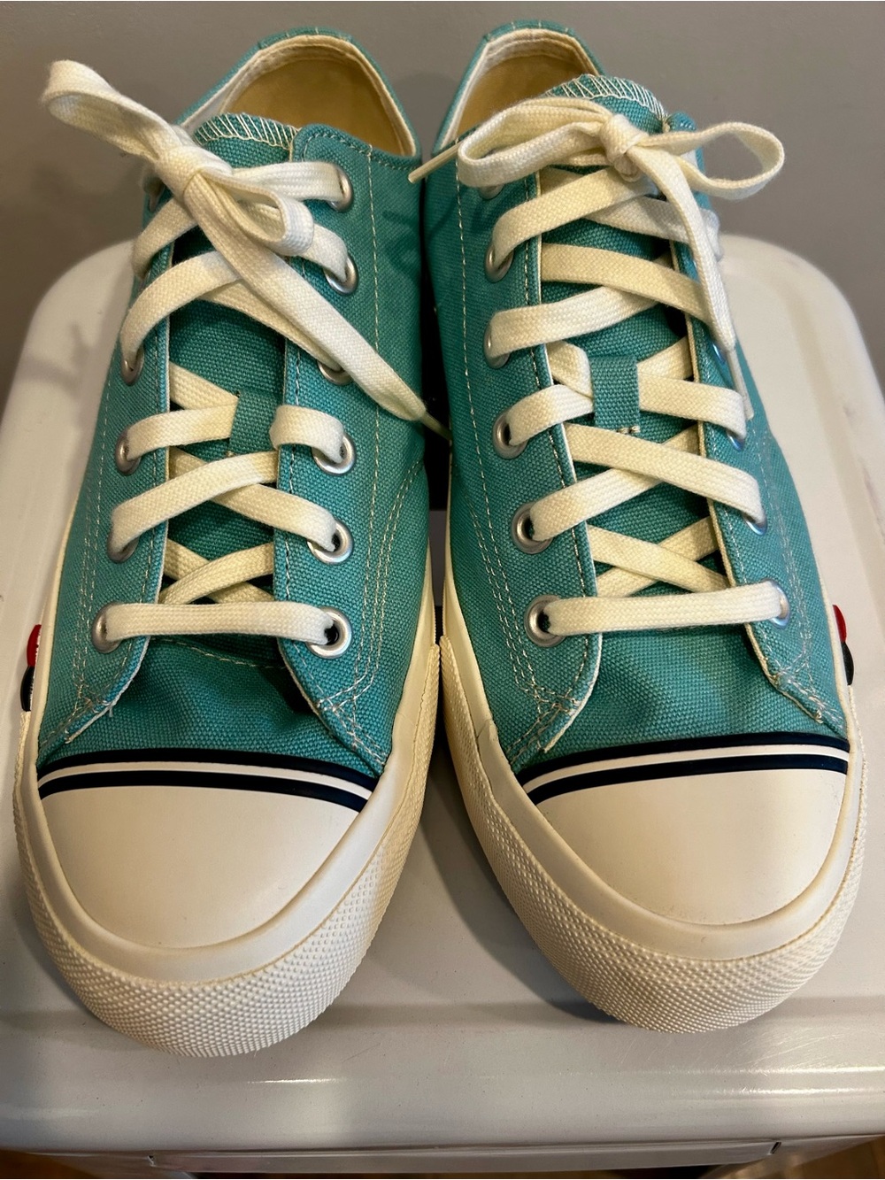 Pro Keds Turquoise Blue Canvas Low-Top Sneakers